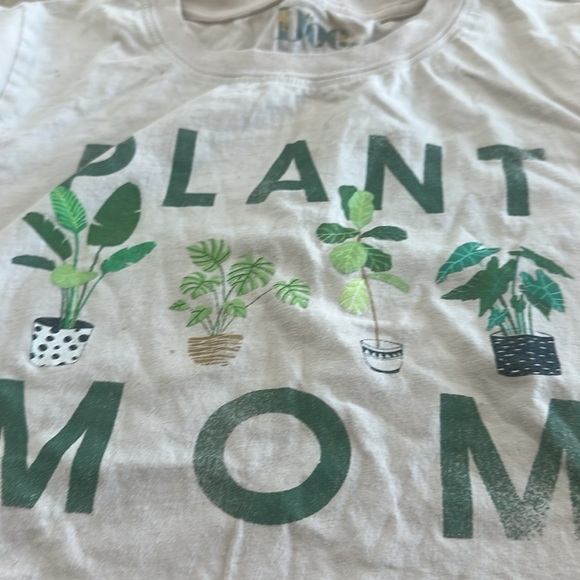 Women’s 'Plant Mom' Graphic Tee - Cream Small - Picture 2 of 3